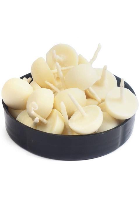 Mahi Wicks Soaked In Pure Cow Ghee Round Jyot Batti For Pooja (50Pieces) Cotton Wick (Pack Of 50)