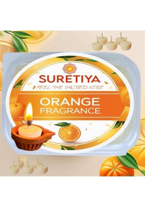 Suretiya Orange Cow Ghee Diya Batti (Pack Of 30) For Daily Pooja, Aarti,Festivals Cotton Wick
