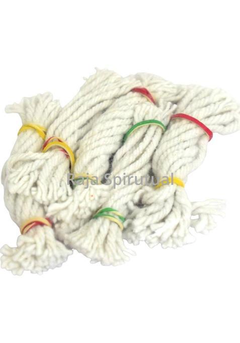 Devi Ayurvedic Shop Thread Wicks - Nool Thiri Diya Batti | Lamp White Colour Cotton Wick (Pack Of 60)