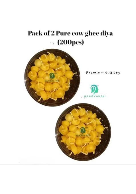 Naagvanshi Ghee Diya Jyot Batti Handmade Cotton Wicks For Aarti (Pack Of 2 (200Pcs)) Wick 2)