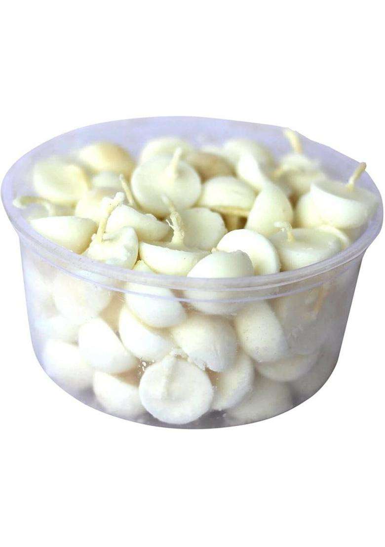 Jalaram Pooja Ghee Batti Wick (Ready To Light Diya)-(Pack Of 50) Cotton (Pack - Indya