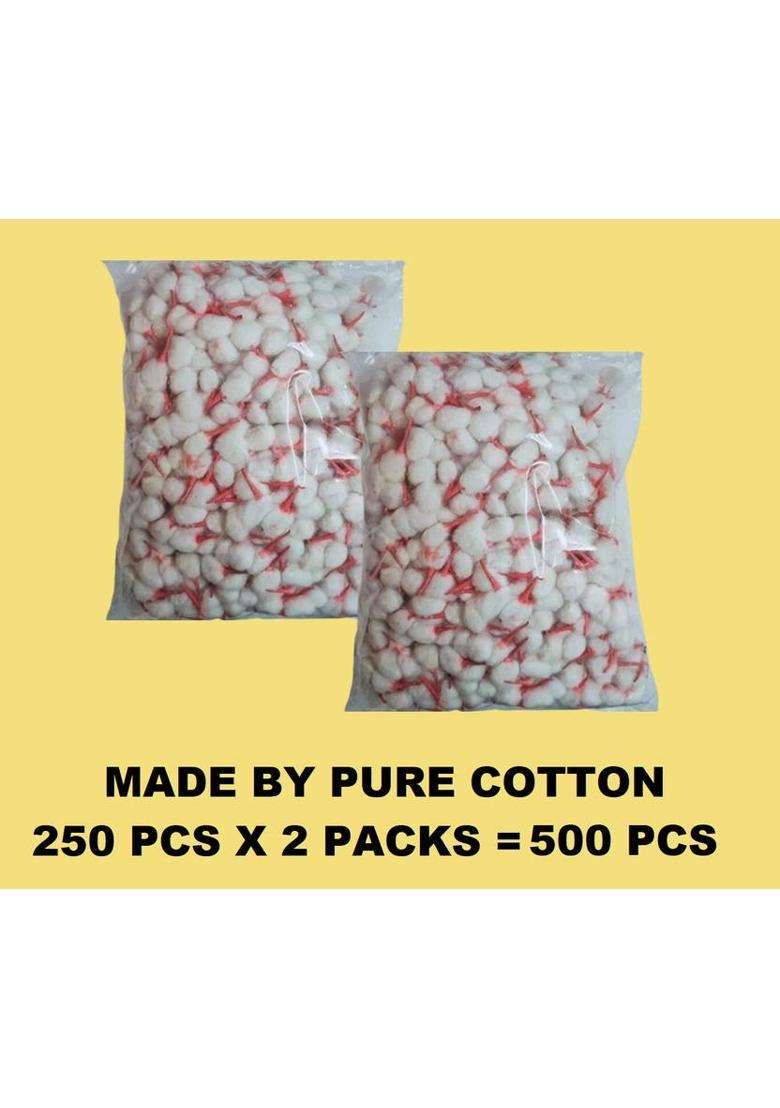 Arya Products Pure Cotton Jyot Batti 500 Pcs (250 Each Pack) Wick (Pack Of 2) - Indya