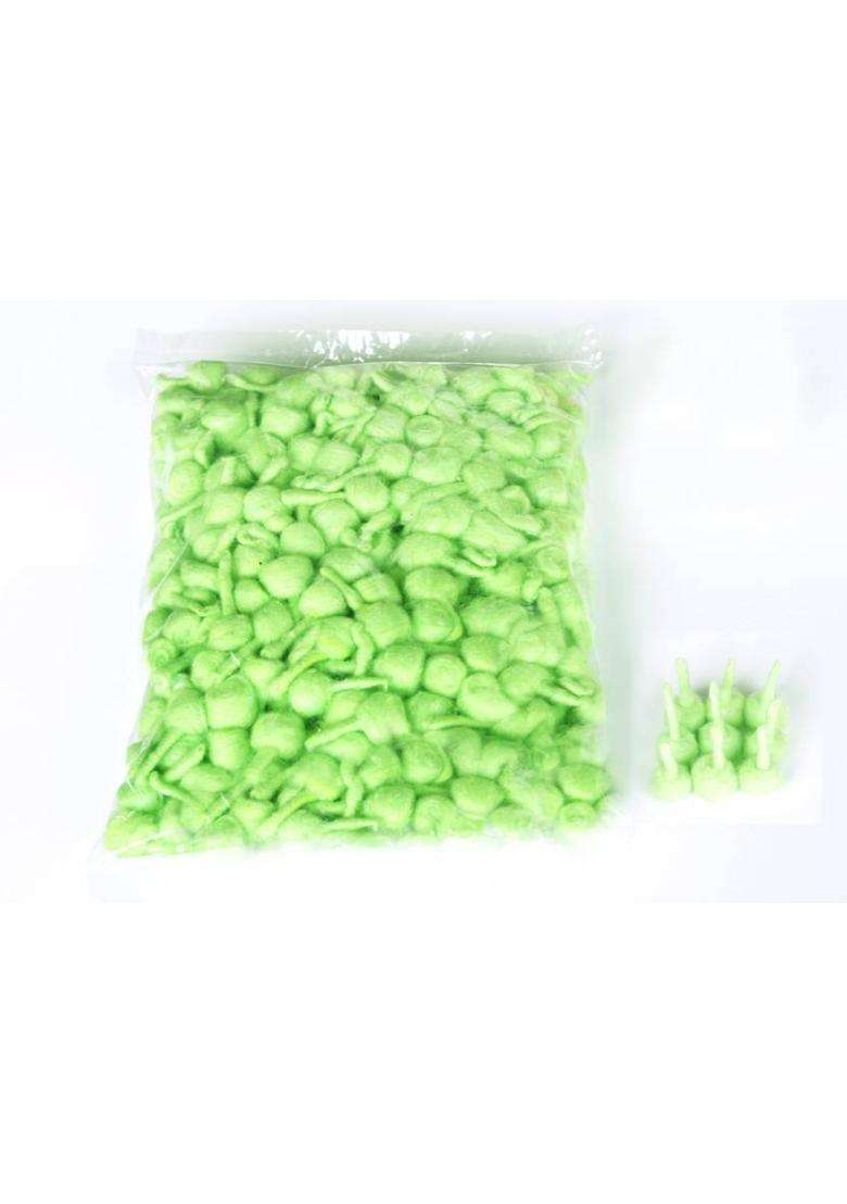 Shree Green Cotton Wicks Wick (Pack Of 500) - Indya