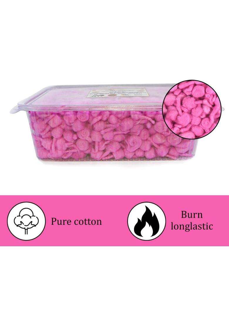 Shree Shubhang Pink Cotton Wicks Box Wick (Pack Of 1000) - Indya