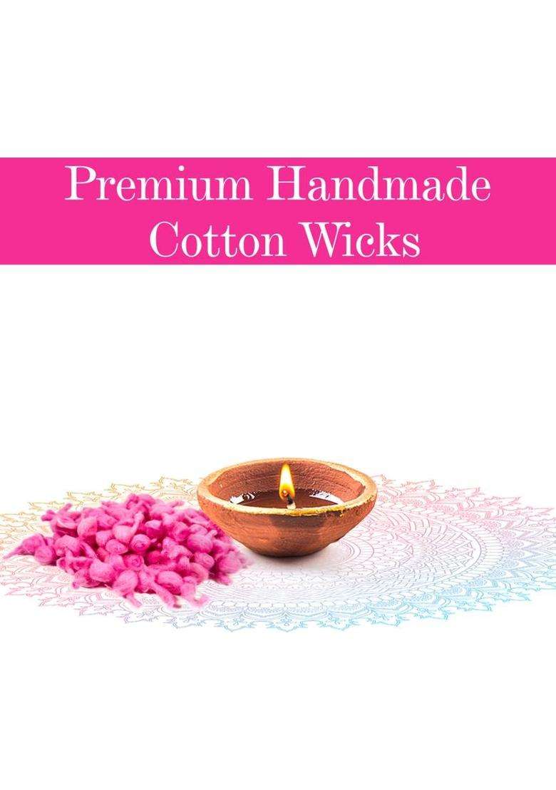 Shree Shubhang Pink Cotton Wicks Box Wick (Pack Of 1000) - Indya