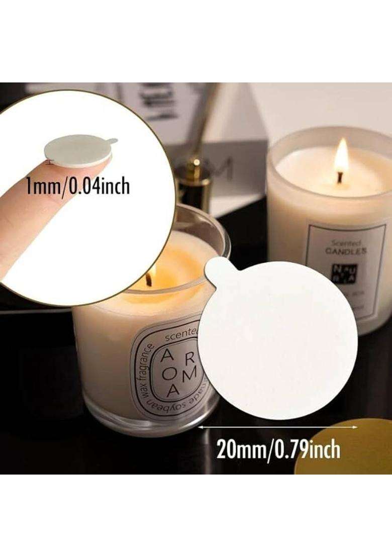 Symkard Candle Wick Stickers For Making Double-Sided Sticky Dots 100 Pieces Cotton - Indya