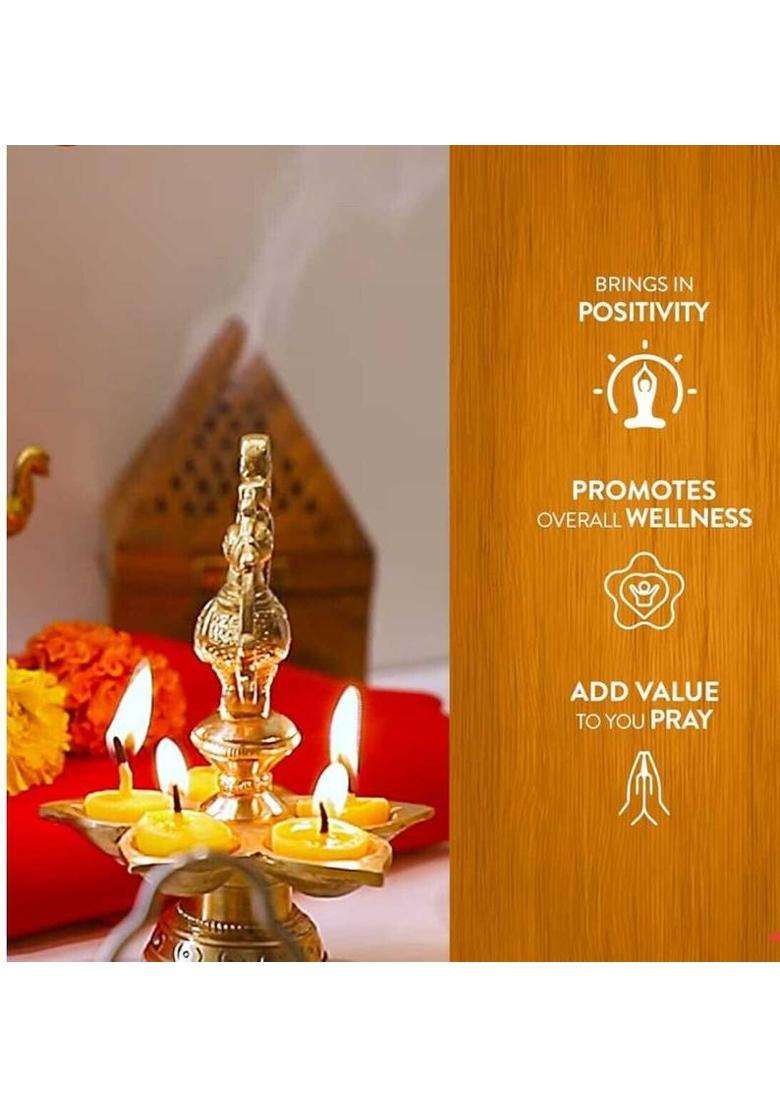 Ogu Pure Cow Ghee Diya-Batti With Camphor Cotton Wick For Puja(30 Minutes Burning) - Indya