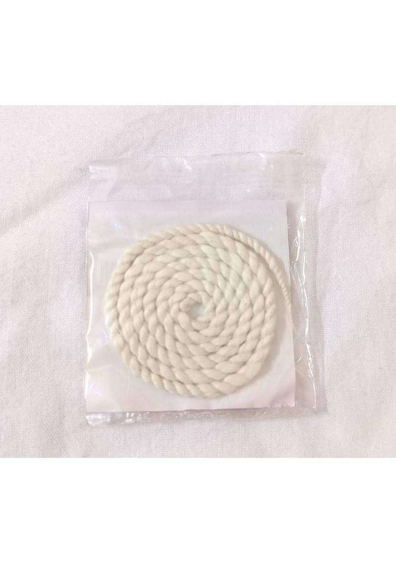 Sadguru Kripa White Akhand Jyot Long Cotton Wick (Pack Of 6) - Indya