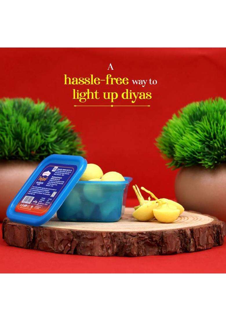 Shubhkart Tejas Ghee Diya Cotton Wick - Indya