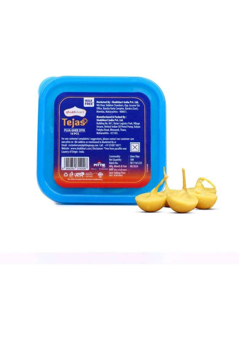 Shubhkart Tejas Ghee Diya Cotton Wick - Indya