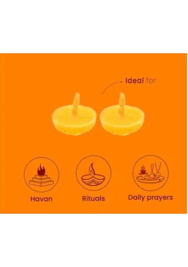 Naagvanshi Pack Of 200 Handmade Cotton Wicks For Ghee Diya Pooja Aarti Wick (Pack 2) - Indya