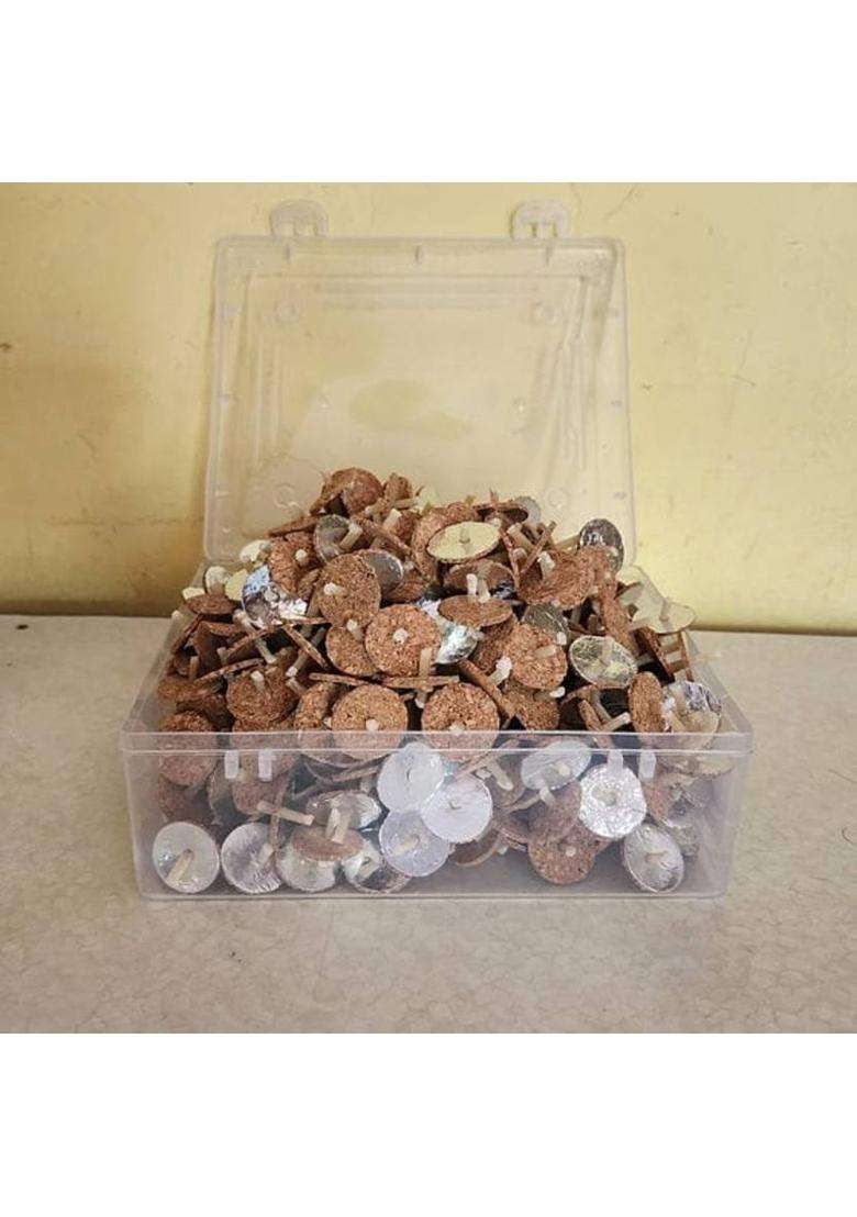 Eryyx Floating Wicks/Cork Oil Wicks/Floating Candles (Pack Of 100)Asq22 Cotton Wick 100) - Indya