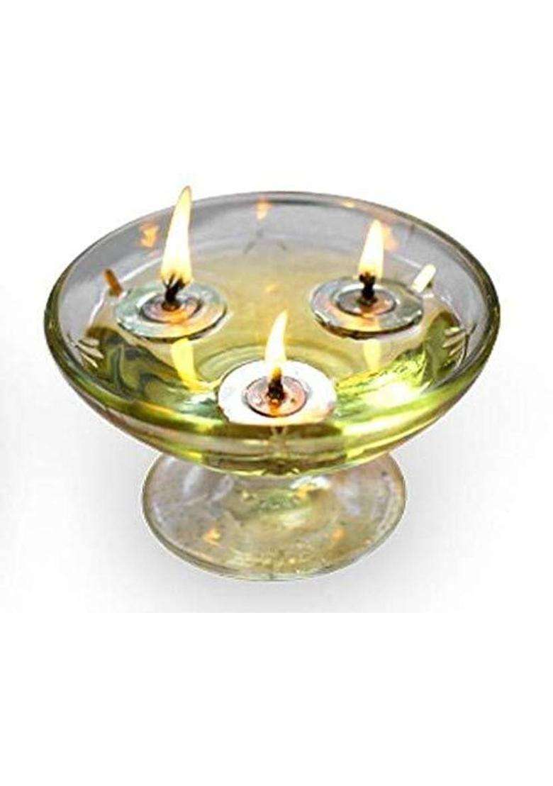 Eryyx Floating Wicks/Cork Oil Wicks/Floating Candles (Pack Of 100)Asq22 Cotton Wick 100) - Indya