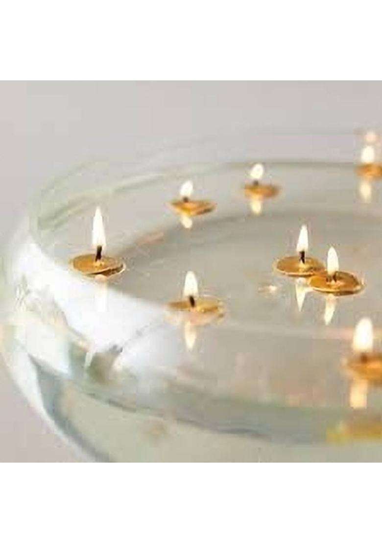 Eryyx Floating Wicks/Cork Oil Wicks/Floating Candles (Pack Of 100)Asq22 Cotton Wick 100) - Indya