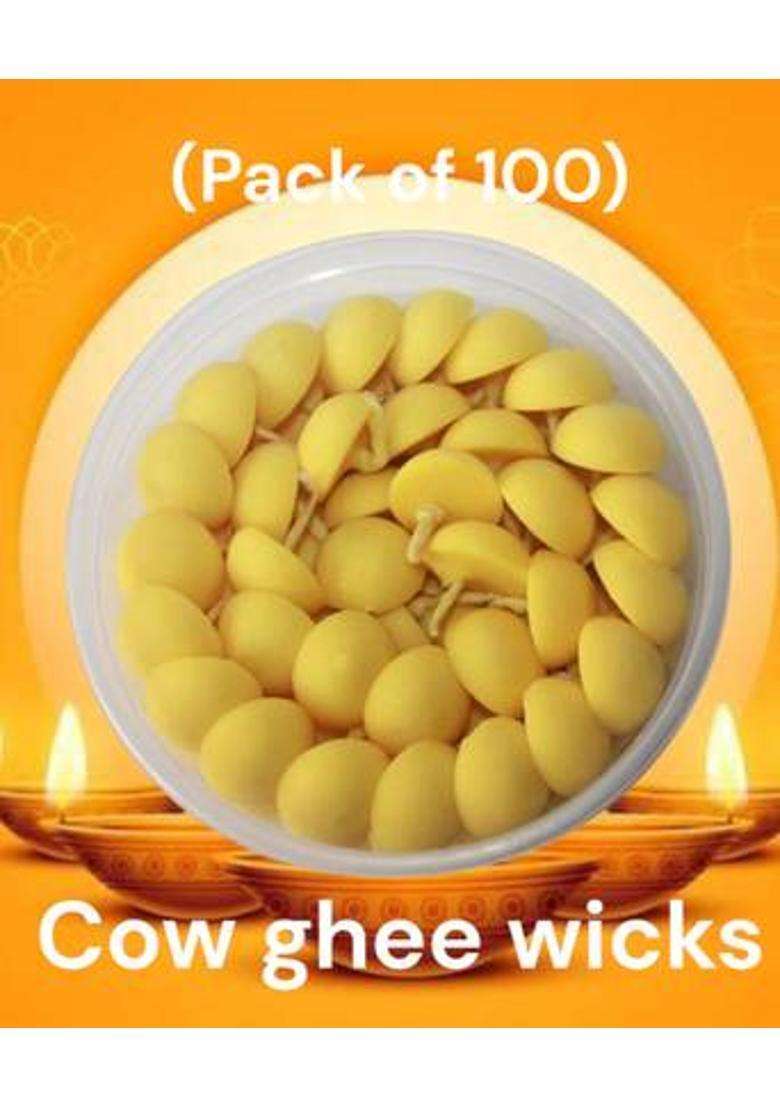 Naagvanshi Long-Burning Cotton Jyot Batti 100 Natural Wicks For Ghee Lamp Lighting Wick - Indya