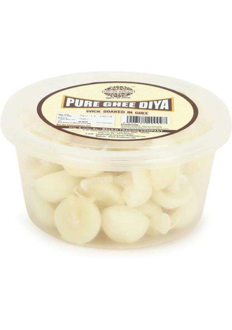 Divyakiran Ghee Diya Batti 50Pcs Pack Of 1 Cotton Wick - Indya
