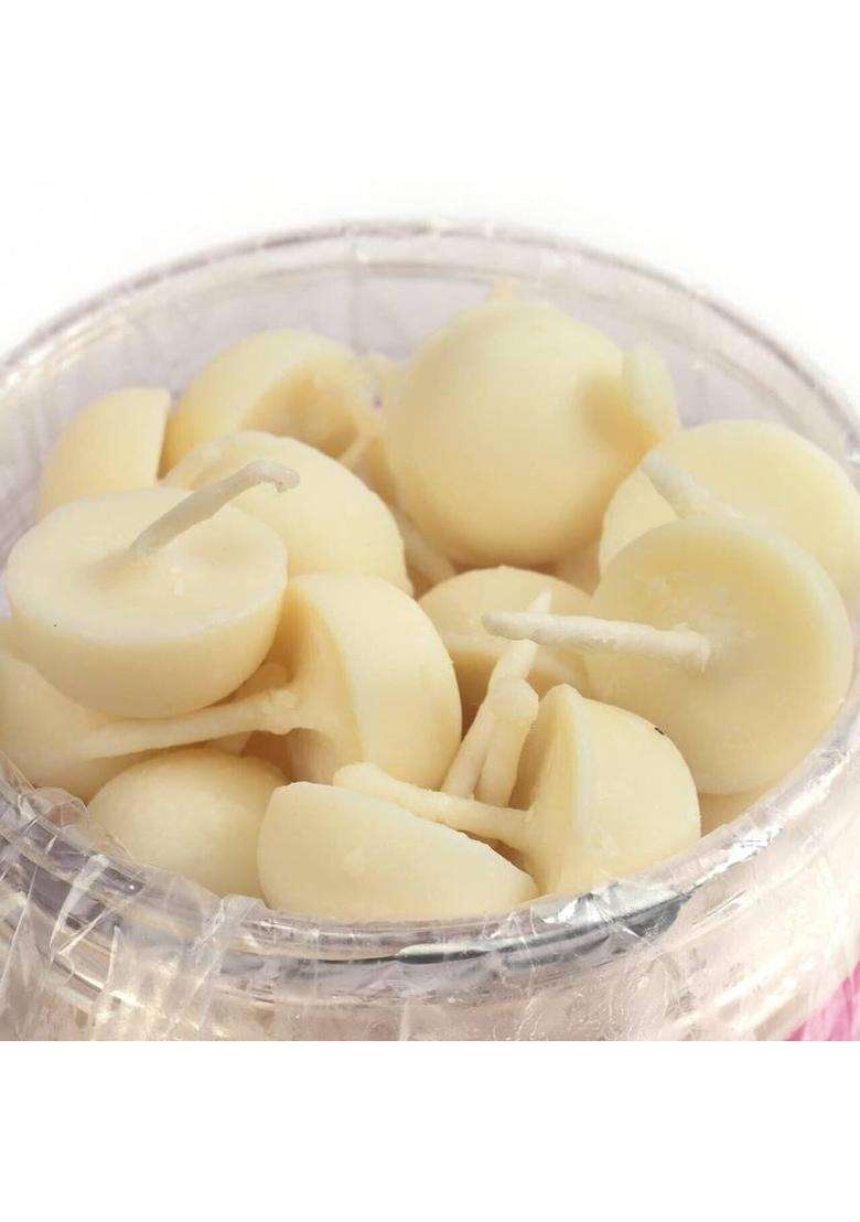 Om Diya Phool Batti Ghee Jyot For Pooja Aarti And Special Occasions Cotton Wicks Puja Handmade Pack Of 100 - 10 Pcs. Free Wick (Pack 100) - Indya