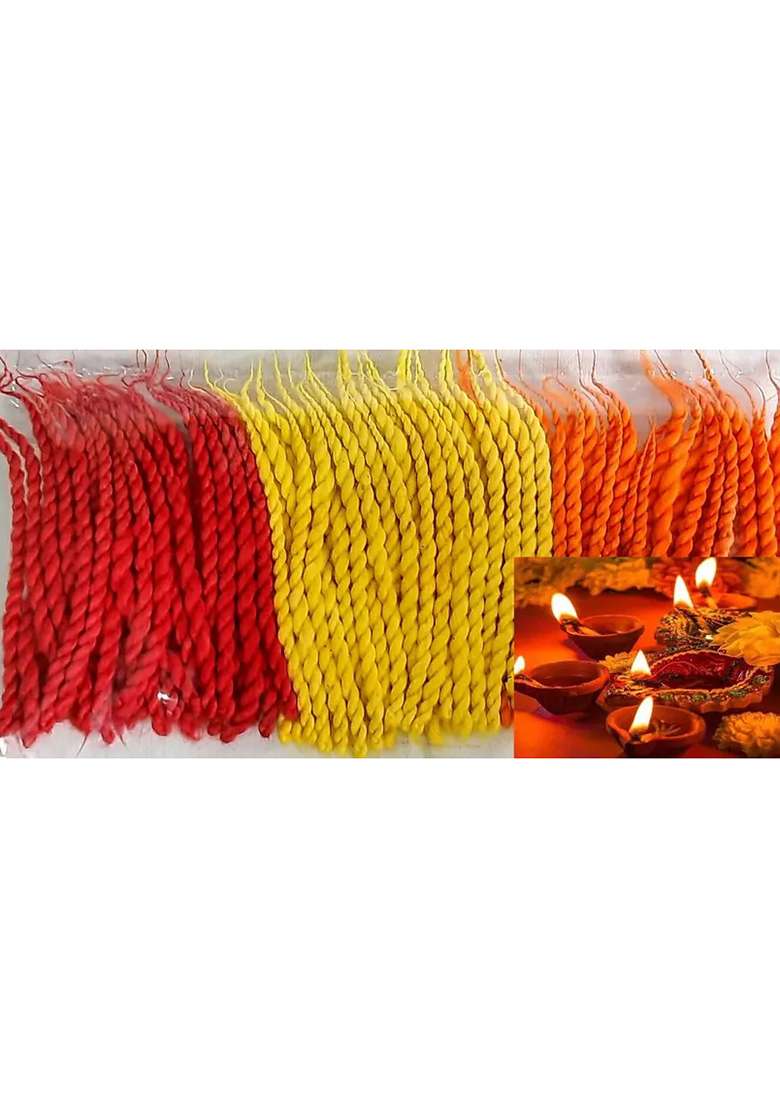 Ramani International Braided Cotton Wicks Wick (Pack Of 4) - Indya