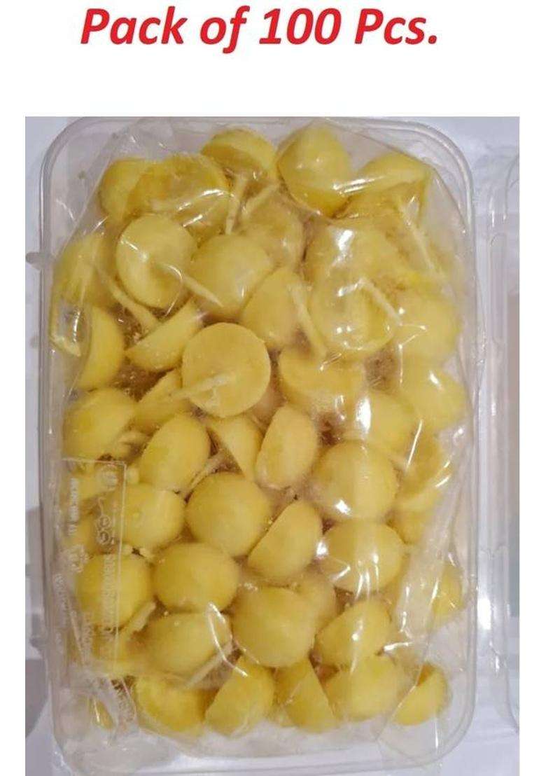 Ogu Handmade Ghee Diya BattiJyot Batti For Pooja Aarti - 100 Pcs. Cotton Wick - Indya