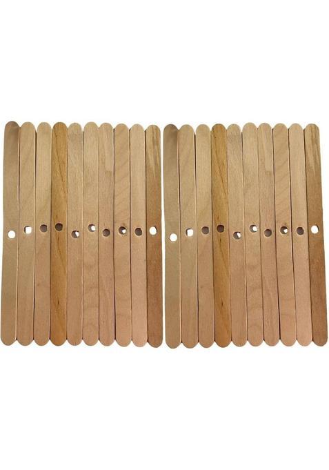 Symkard Wooden Candle Wick Centering Device Wood Sticks Holders Making 50 Pcs Cotton (Pack Of 25)