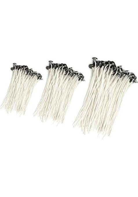 Kuber Selection 3 Inch Wick 50 Pcs 5 Pcs & 7 Candle Making Cotton (Pack Of 150)
