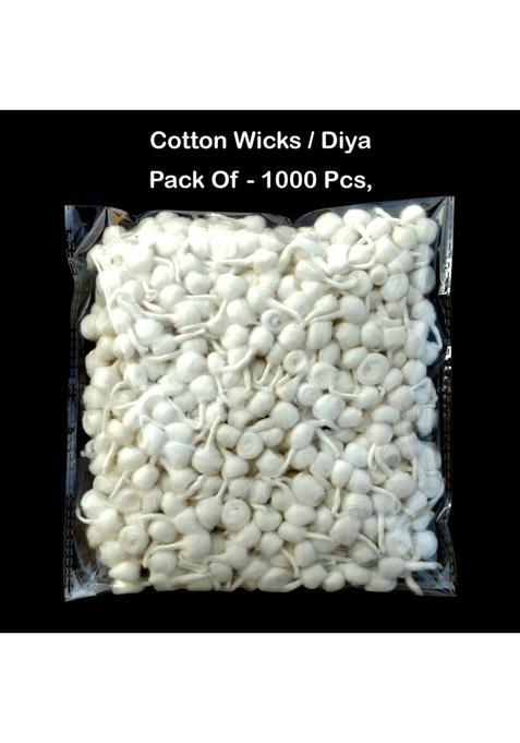 Mlk Round Cotton Wicks / Gol Diya Batti Dhoop For Puja Wick (Pack Of 1000)
