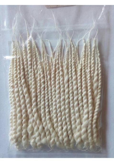 Om Phool Batti White Long Pack Of 6 Cotton Wick (Pack 6)