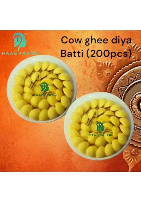 Naagvanshi Devotional Ghee Batti 200 Pooja Wicks For Daily & Festive Rituals Cotton Wick (Pack Of 2)