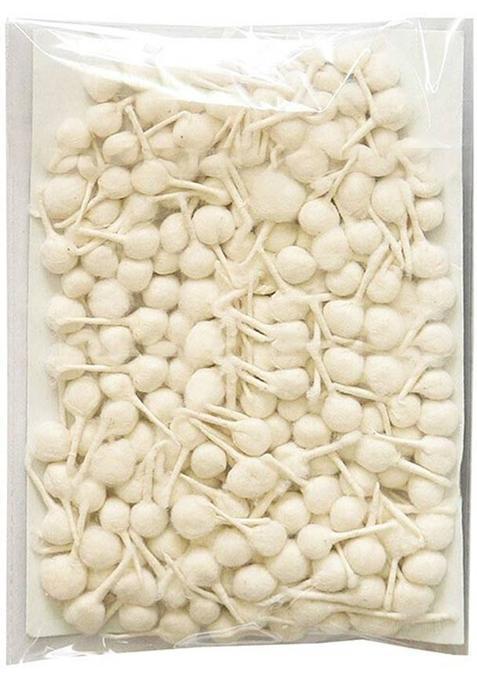 Vn Divine Cotton Round Wicks For Diya Batti/ Phool Batti / Pure Puja-Baati 1 Pack Approx 200 Nug Piece ( White Of 2) Wick (Pack