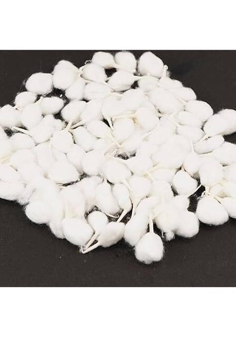 Puja N Pujari Round Cotton Wicks For Diya 250 Pieces (Pack Of 2), White Wick 2)