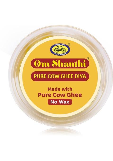 Om Shanthi Pure Cow Ghee Wicks Ready-To-Light & Wax-Free (100 Nos) Cotton Wick