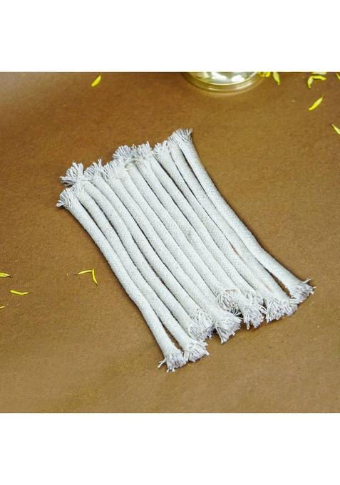 Ekhasa Akhand Diya Wicks For Pooja Long Batti Oil Lamp (Pack Of 12) Cotton Wick
