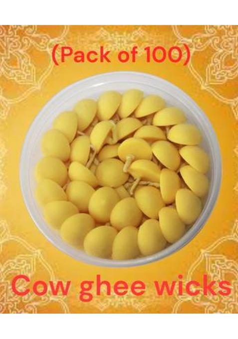 Naagvanshi High-Quality Cotton Diya Wicks 100 Pack For Ghee/Oil Lamp Puja Rituals Wick