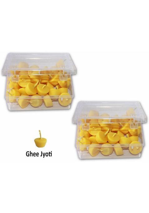 Shree Hari Ghee Batti Puja For Aarti Pack Of 2 60Pcs. Cotton Wick (Pack 2)
