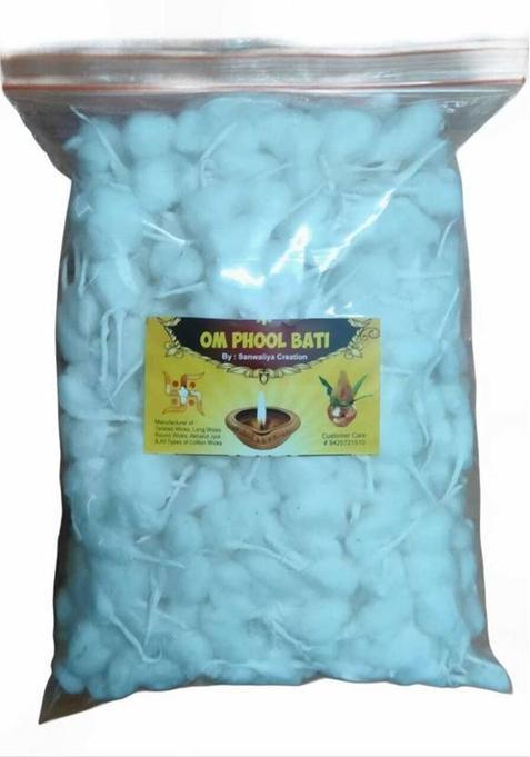 Everest Internatioal Hand Made Diya Batti (Pack Of 500 Pcs) Cotton Wick