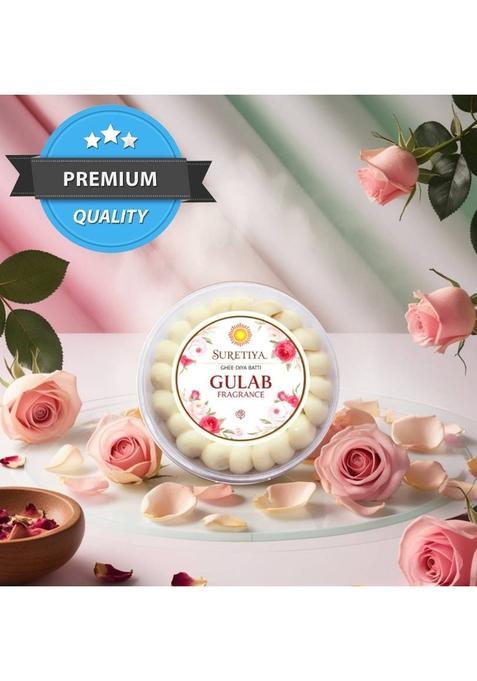 Suretiya Craft Gulab Cow Ghee Diya Batti For Daily Pooja Pack Of 100 Wicks Cotton Wick (Pack 100)