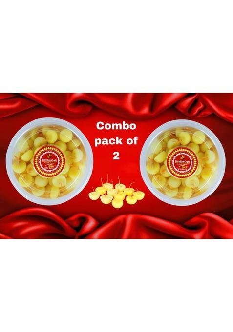 Suretiya Craft Cow Ghee Diya Combo-50-Pcs Cotton Wick (Pack Of 100)