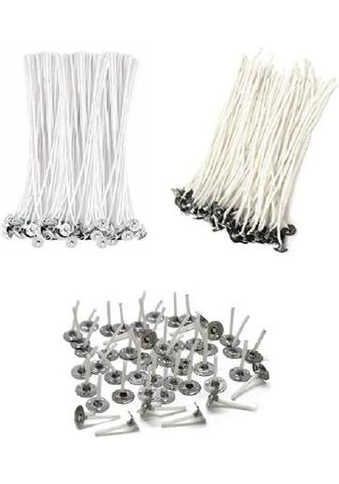 Kuber Selection 1 Inch Wick 50 Pcs 3 Pcs & 5 Candle Making Cotton (Pack Of 150)