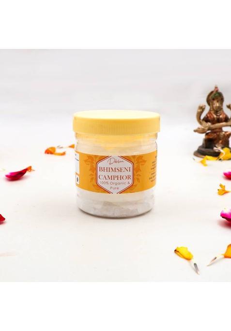 Dokchan Pure 100Gram Bhimseni Desi Camphor For Pooja Havan Natural Aromatic Kapoor