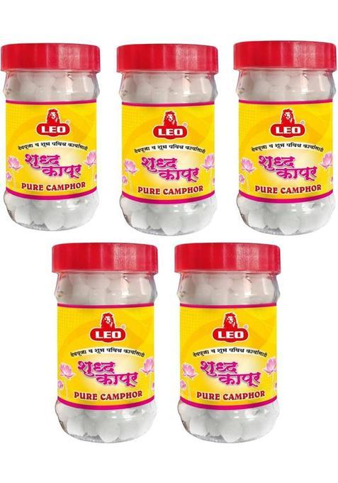 Leo Camphor Suddh Tablet Jar 50 Grams - Pack Of 5