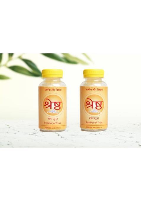 Shreshtha Camphor Tablets Kapur (100Gmsx2) Bottle Pack (200 G)