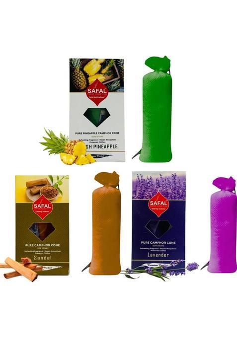 Safal Camphor Cone For Home Bathroom Refreshing Fragrance Pack Of3 Kapoor Pooja (430 G)