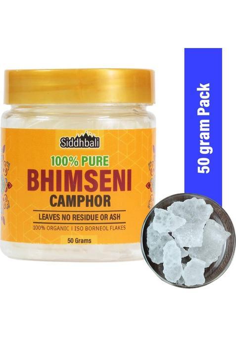 Siddhbali Pure And Original Bhimseni Camphor Kapoor Kapur Karpuram - 50 Gm For Pooja (50 G)