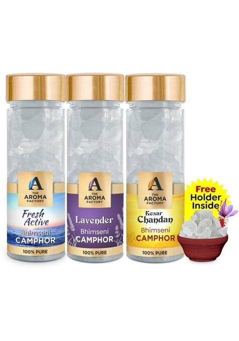 The Aroma Factory Camphor Fresh Active Lavender & Kesar Chandan (390 G)
