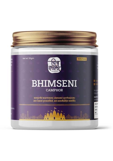 Chitrashila Bhimseni Camphor - 100% Pure & Natural For Puja, Aromatherapy Air Purification (50 G)