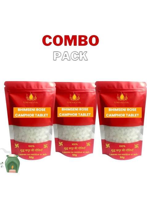 Tzaessential Bhimseni Camphor Kapoor Tablet 100% Pure & Natural For Pooja (150 G)