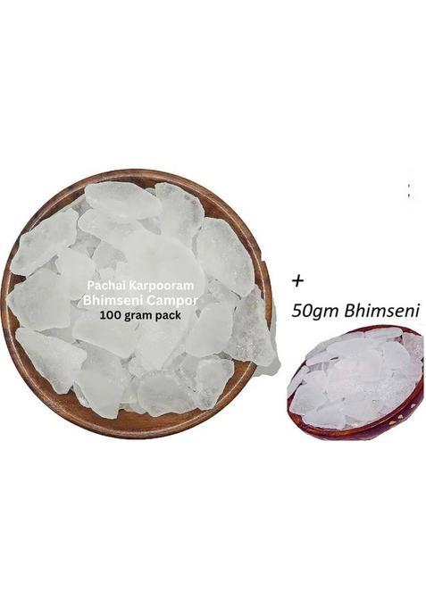 Wmk Original Bhimseni Kapoor, Pure Camphor, Camphor Bhimseni(100+50Gm) (150 G)