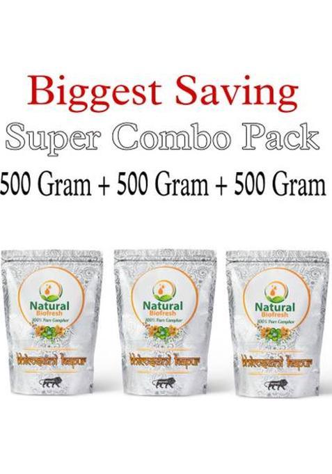 Naturalbiofresh Natural Biofresh 100% Pure Bhimseni Kapoor ( 500Gram + ) (1500 G)