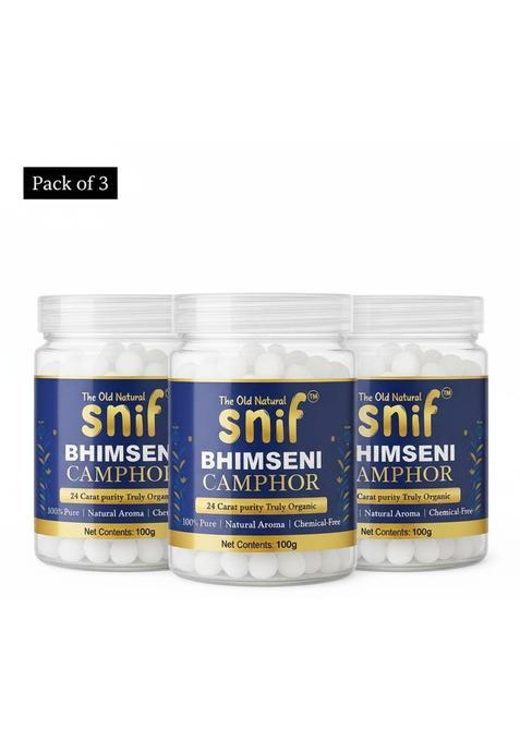 The Old Natural Camphor Tablet 100G Jar Pack Of 3 (300 G)