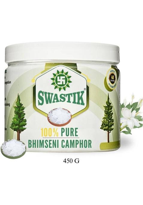 Swastik 100% Pure Bhimseni Camphor Jar For Puja Aromatherapy & Wellness 450G (450 G)